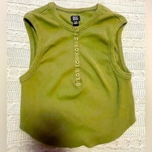 BDG army green cropped tank top from Urban Outfitters